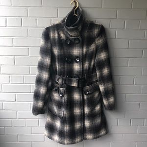 SUZY SHIER Plaid Coat